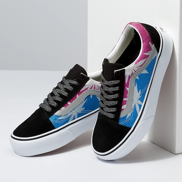 Vans Shoes - Vans Old Skool Platform Sneakers After Dark 4/20 3mm Reflective Womans Sizings